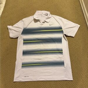 Nike Dri-Fit Tiger Woods Collection Golf Striped Polo Shirt (Men’s Size Medium)
